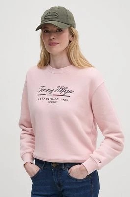 Zdjęcie produktu Tommy Hilfiger bluza kolor różowy z aplikacją WW0WW43574