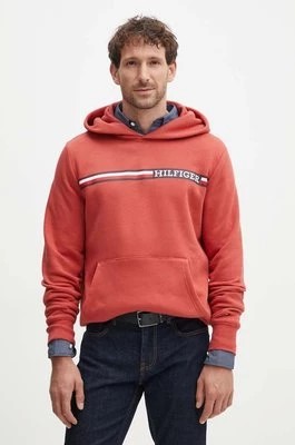 Zdjęcie produktu Tommy Hilfiger bluza męska kolor czerwony z kapturem z nadrukiem MW0MW36737