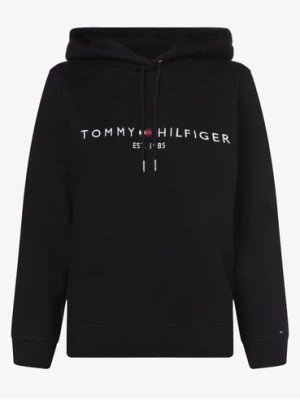 Zdjęcie produktu Tommy Hilfiger Damska bluza z kapturem Kobiety Materiał dresowy czarny jednolity,