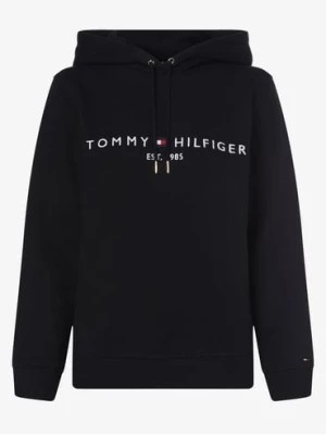 Zdjęcie produktu Tommy Hilfiger Damska bluza z kapturem Kobiety Materiał dresowy niebieski jednolity,