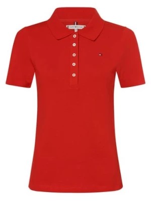 Zdjęcie produktu Tommy Hilfiger Damska koszulka polo Kobiety Bawełna czerwony jednolity,