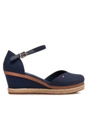 Zdjęcie produktu Tommy Hilfiger Espadryle Basic Closed Toe Mid Wedge FW0FW04787 Granatowy