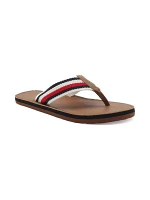 Zdjęcie produktu Tommy Hilfiger Japonki HILFIGER LEATHER BEACH SANDAL | z dodatkiem skóry