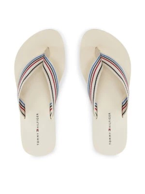 Zdjęcie produktu Tommy Hilfiger Japonki Wedge Stripes Beach Sandal FW0FW07858 Beżowy