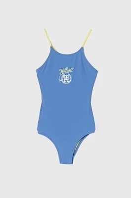 Zdjęcie produktu Tommy Hilfiger jednoczęściowy strój kąpielowy dziecięcy kolor niebieski