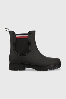 Zdjęcie produktu Tommy Hilfiger kalosze Rain Boot Ankle Elastic damskie kolor czarny