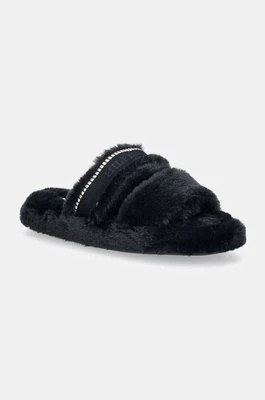 Zdjęcie produktu Tommy Hilfiger kapcie HILFIGER FUR BASICS SLIPPER kolor granatowy FW0FW08343