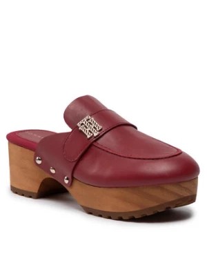 Zdjęcie produktu Tommy Hilfiger Klapki Th Hardware Mid Hell Clog FW0FW06602 Bordowy