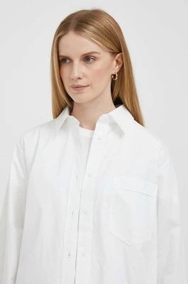 Zdjęcie produktu Tommy Hilfiger koszula bawełniana damska kolor biały relaxed z kołnierzykiem klasycznym