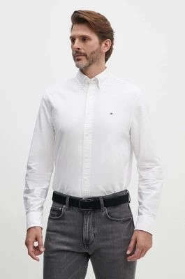 Zdjęcie produktu Tommy Hilfiger koszula bawełniana męska kolor biały regular z kołnierzykiem button-down MW0MW35774