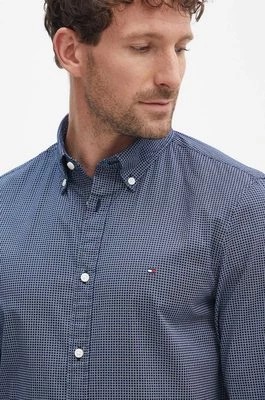 Zdjęcie produktu Tommy Hilfiger koszula bawełniana męska kolor granatowy slim z kołnierzykiem button-down MW0MW35813