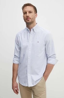 Zdjęcie produktu Tommy Hilfiger koszula bawełniana męska kolor niebieski regular z kołnierzykiem button-down MW0MW36238