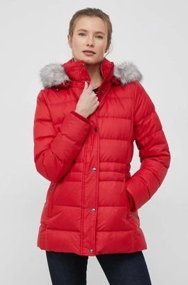 Zdjęcie produktu Tommy Hilfiger kurtka puchowa damska kolor czerwony zimowa
