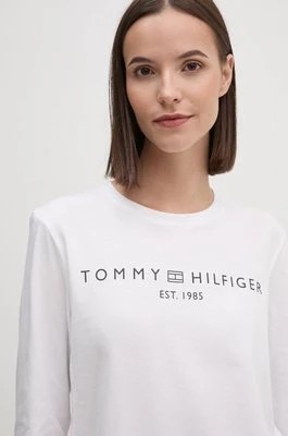 Zdjęcie produktu Tommy Hilfiger longsleeve bawełniany kolor biały WW0WW43620