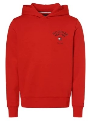 Zdjęcie produktu Tommy Hilfiger Męska bluza z kapturem Mężczyźni czerwony jednolity,