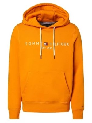 Zdjęcie produktu Tommy Hilfiger Męski sweter z kapturem Mężczyźni pomarańczowy jednolity,