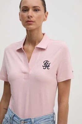 Zdjęcie produktu Tommy Hilfiger polo damski kolor różowy WW0WW42607