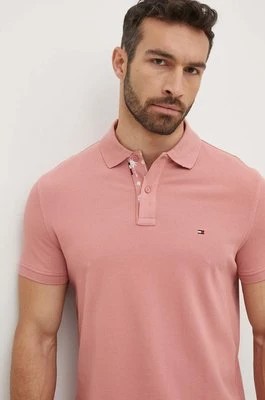 Zdjęcie produktu Tommy Hilfiger polo męski kolor różowy gładki MW0MW34738