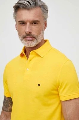 Zdjęcie produktu Tommy Hilfiger polo męski kolor żółty wzorzysty MW0MW17771