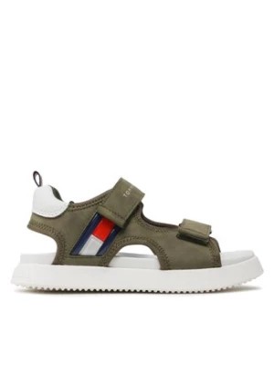 Zdjęcie produktu Tommy Hilfiger Sandały Flag Velcro Sandal T3B2-32906-1355 M Khaki