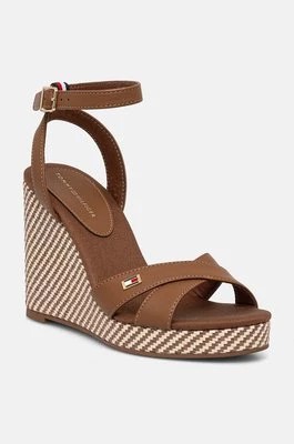 Zdjęcie produktu Tommy Hilfiger sandały IM RAFFIA SANDAL kolor brązowy FW0FW08224