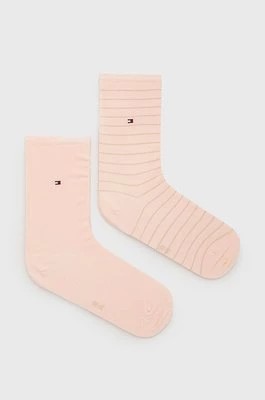 Zdjęcie produktu Tommy Hilfiger skarpetki (2-pack) damskie kolor różowy 100001494
