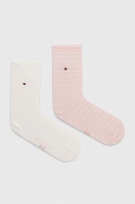 Zdjęcie produktu Tommy Hilfiger skarpetki 2-pack damskie kolor różowy 100001494