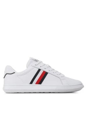 Zdjęcie produktu Tommy Hilfiger Sneakersy Corporate Leather Cup Stripes FM0FM04732 Biały