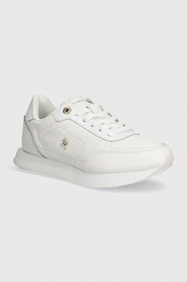 Zdjęcie produktu Tommy Hilfiger sneakersy skórzane ELEVATED ESSENT RUNNER MONOGRAM kolor biały FW0FW08285