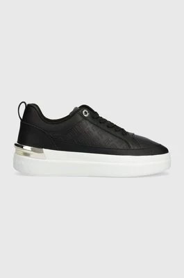 Zdjęcie produktu Tommy Hilfiger sneakersy skórzane LUX COURT SNEAKER MONOGRAM kolor czarny FW0FW07808