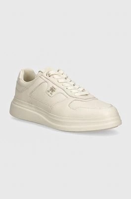 Zdjęcie produktu Tommy Hilfiger sneakersy skórzane LUX POINTY COURT SNEAKER kolor beżowy FW0FW07991