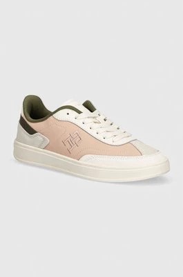 Zdjęcie produktu Tommy Hilfiger sneakersy skórzane TH HERITAGE COURT SNEAKER SDE kolor różowy FW0FW08037