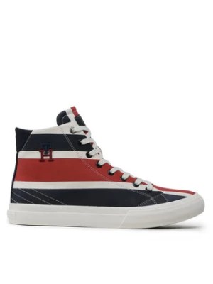 Zdjęcie produktu Tommy Hilfiger Sneakersy Th Hi Vulc Street Stripes FM0FM04690 Granatowy