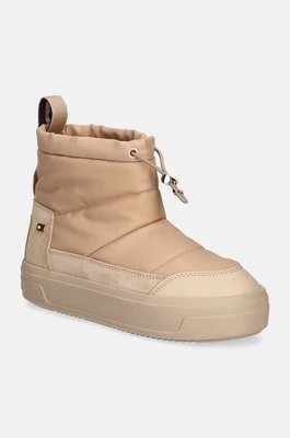 Zdjęcie produktu Tommy Hilfiger śniegowce FLAG NYLON MINI SNOWBOOT kolor beżowy FW0FW08334