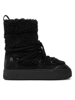 Zdjęcie produktu Tommy Hilfiger Śniegowce Lace-Up Faux Shearling Snowboot FW0FW08252 Czarny