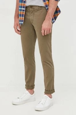 Zdjęcie produktu Tommy Hilfiger spodnie męskie kolor zielony dopasowane