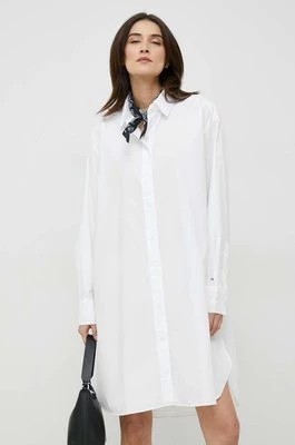Zdjęcie produktu Tommy Hilfiger sukienka bawełniana kolor biały mini oversize