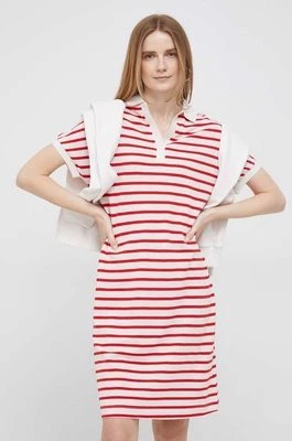 Zdjęcie produktu Tommy Hilfiger sukienka kolor beżowy mini oversize