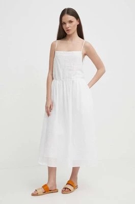 Zdjęcie produktu Tommy Hilfiger sukienka kolor biały midi rozkloszowana WW0WW41877