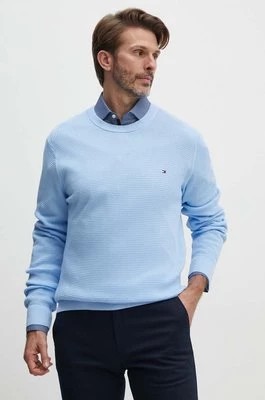 Zdjęcie produktu Tommy Hilfiger sweter bawełniany kolor niebieski MW0MW35470