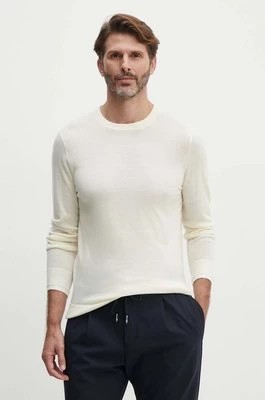 Zdjęcie produktu Tommy Hilfiger sweter wełniany męski kolor beżowy lekki MW0MW33128