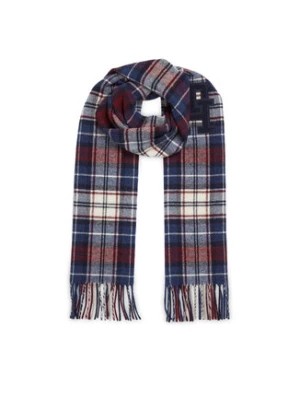 Zdjęcie produktu Tommy Hilfiger Szalik Th Monogram Tartan Scarf AM0AM11984 Niebieski