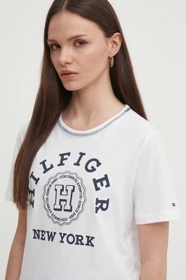 Zdjęcie produktu Tommy Hilfiger t-shirt bawełniany damski kolor biały WW0WW41575