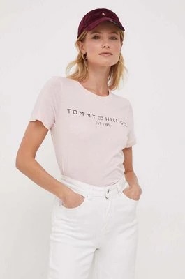 Zdjęcie produktu Tommy Hilfiger t-shirt bawełniany damski kolor szary WW0WW40276