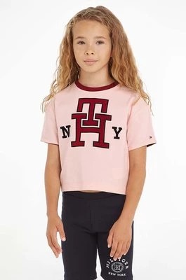 Zdjęcie produktu Tommy Hilfiger t-shirt bawełniany dwustronny kolor różowy