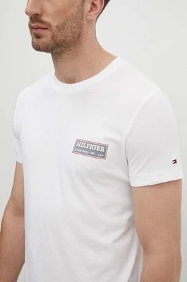 Zdjęcie produktu Tommy Hilfiger t-shirt bawełniany męski kolor biały z nadrukiem MW0MW35465