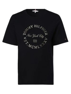 Zdjęcie produktu Tommy Hilfiger T-shirt damski Kobiety Dżersej niebieski nadruk,