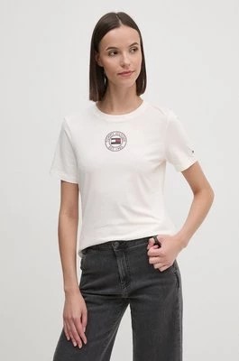 Zdjęcie produktu Tommy Hilfiger t-shirt damski kolor beżowy WW0WW43652