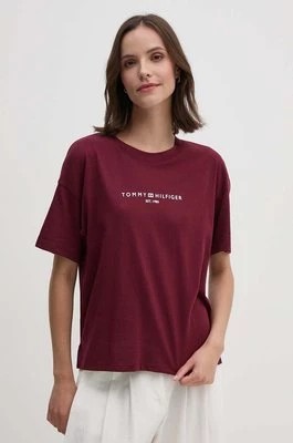 Zdjęcie produktu Tommy Hilfiger t-shirt damski kolor bordowy