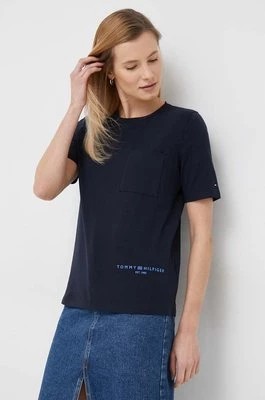 Zdjęcie produktu Tommy Hilfiger t-shirt damski kolor granatowy